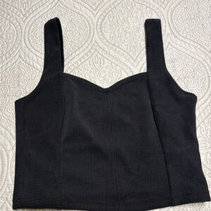 Lululemon Athletica Black Fitted Bustier Tank Top